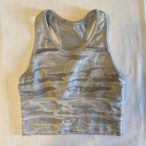 Pro Fit Sports Bra white gray Camo with cutout S
